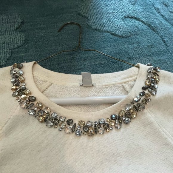 J.Crew Sweater with Neck Embellishment Size S - Picture 2 of 3